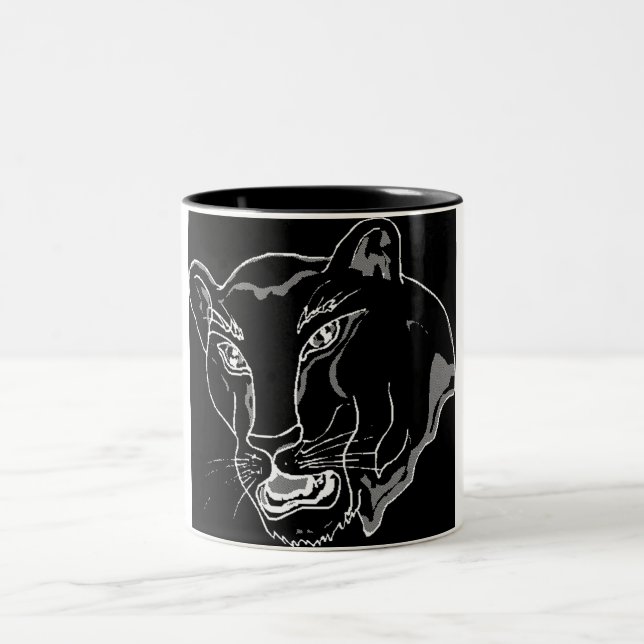 Caneca De Café Em Dois Tons Pantera preta (Centro)