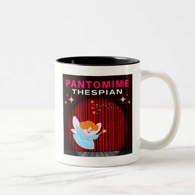 Caneca De Café Em Dois Tons Pantomime Thespian - Fada Godmães (Direita)