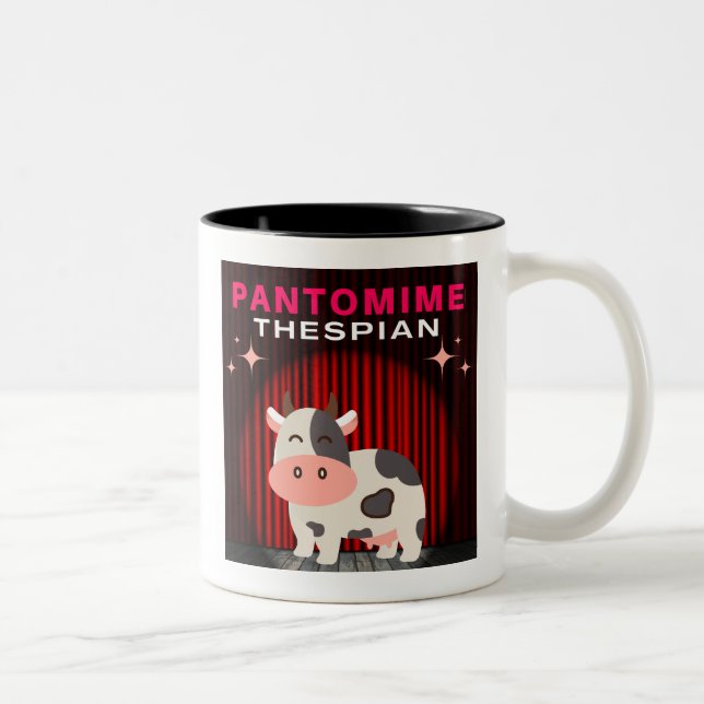 Caneca De Café Em Dois Tons Pantomime Thespian - Vaca (Direita)