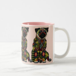 Caneca De Café Em Dois Tons pãozinho rosa