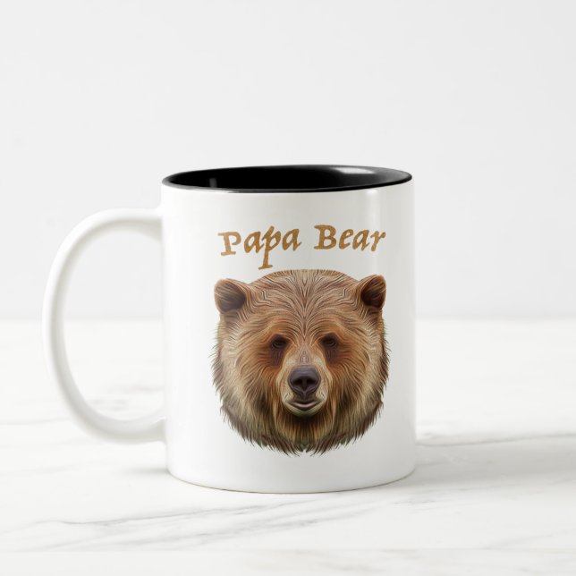 Caneca De Café Em Dois Tons Papa Bear (Esquerda)