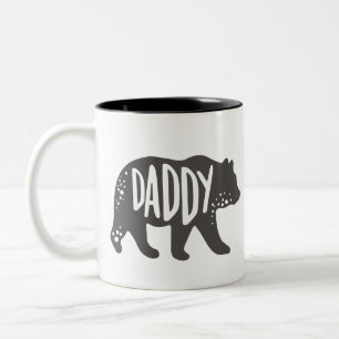 Caneca De Café Em Dois Tons Papa Bear Dad 