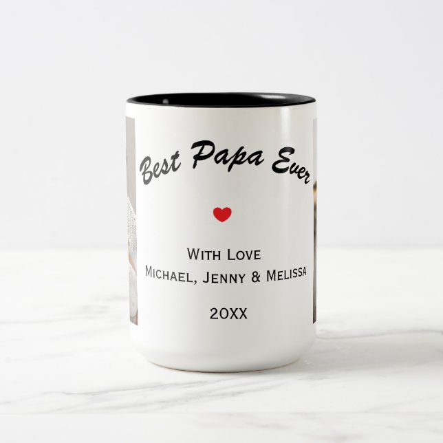 Caneca De Café Em Dois Tons Papa Coffee Mug (Centro)