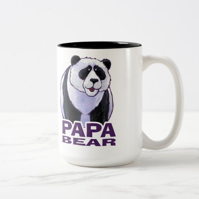Caneca De Café Em Dois Tons Papa Panda Bear (Direita)