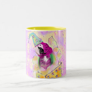 Caneca De Café Em Dois Tons Papagaio