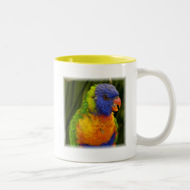 Caneca De Café Em Dois Tons papagaio (Direita)