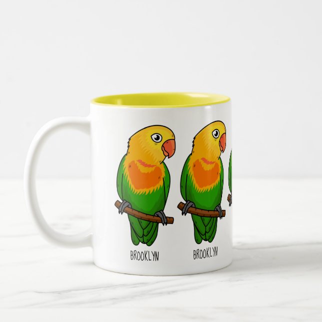 Caneca De Café Em Dois Tons Papagaio-de-desenho (Esquerda)