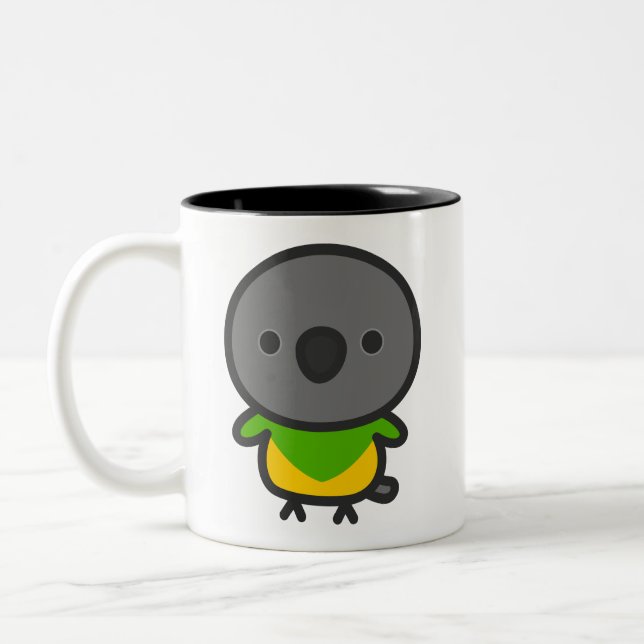Caneca De Café Em Dois Tons papagaio-do-senegal (Esquerda)