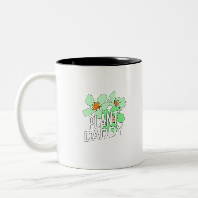 Caneca De Café Em Dois Tons Papai das Plantas (Esquerda)