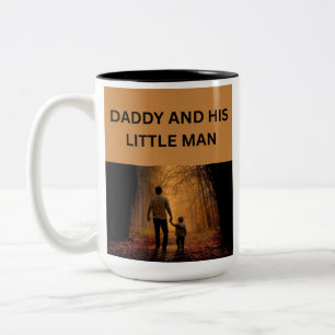 Caneca De Café Em Dois Tons Papai e seu homenzinho