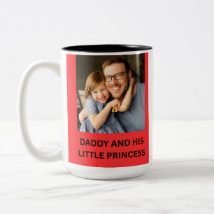 Caneca De Café Em Dois Tons Papai e sua princesinha