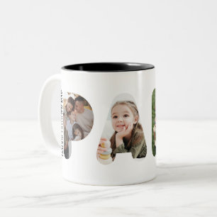 Caneca De Café Em Dois Tons Papai Foto Personalizada Dia dos Pais