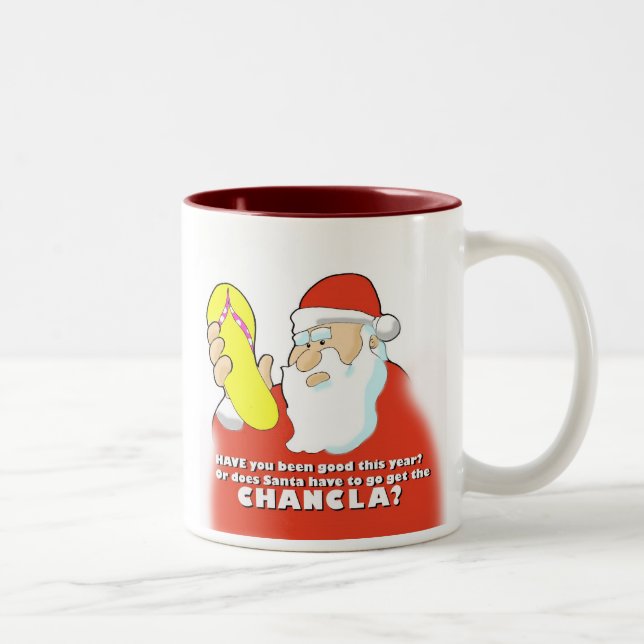 Caneca De Café Em Dois Tons Papai noel Chancla (Direita)