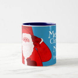 Caneca De Café Em Dois Tons Papai noel do Feliz Natal vermelho/caneca meninos