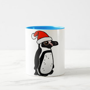 Caneca De Café Em Dois Tons Papai noel do pinguim de Humboldt