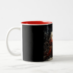 Caneca De Café Em Dois Tons Papai Noel VS Krampus