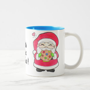 Caneca De Café Em Dois Tons Papais noeis Adora Cookies Mug