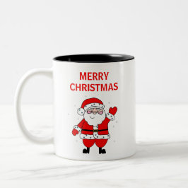 Caneca De Café Em Dois Tons Papais noeis bonitos Feliz Natal