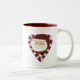 Caneca De Café Em Dois Tons Papais noeis Camisetas e presentes de férias cardí