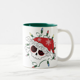 Caneca De Café Em Dois Tons Papais noeis - Caveira
