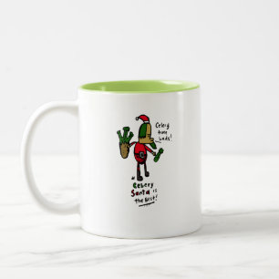 Caneca De Café Em Dois Tons Papais noeis Celeron para vegetais