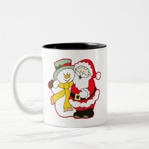 Caneca De Café Em Dois Tons PAPAIS NOEIS COM GELO NO NATAL. Hei! Hei! Hei!