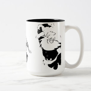 CANECA DE CAFÉ EM DOIS TONS "PAPAIS NOEIS DE DANÇAS"