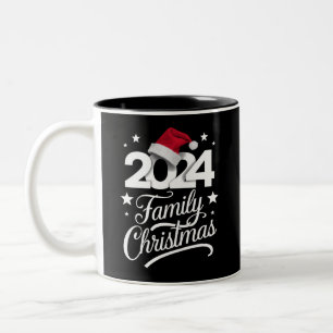 Caneca De Café Em Dois Tons Papais noeis do Pajama de 2024