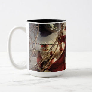 Caneca De Café Em Dois Tons Papais noeis É Um Pirata