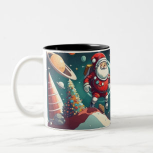 Caneca De Café Em Dois Tons Papais noeis espaçadores