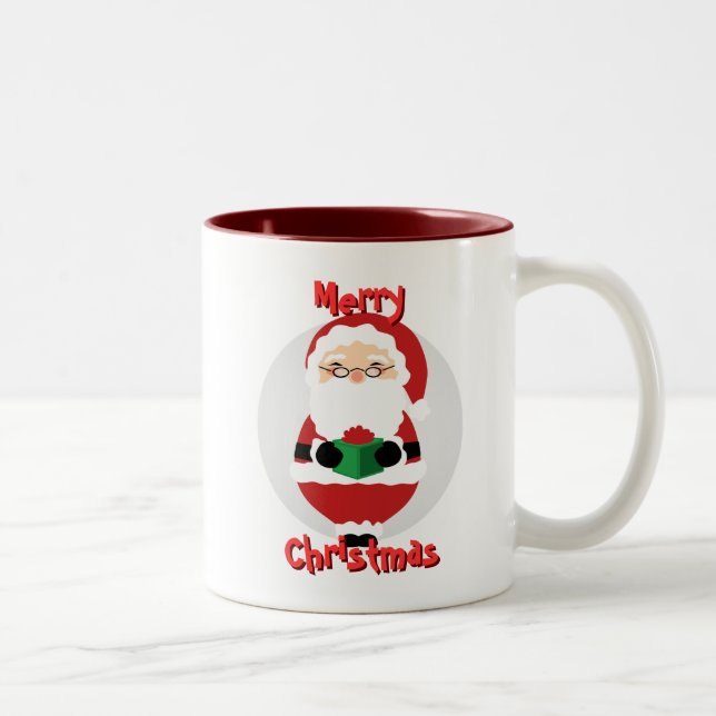 Caneca De Café Em Dois Tons Papais noeis felizes Mug (Direita)