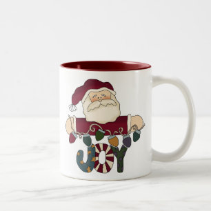 Caneca De Café Em Dois Tons Papais noeis Joy