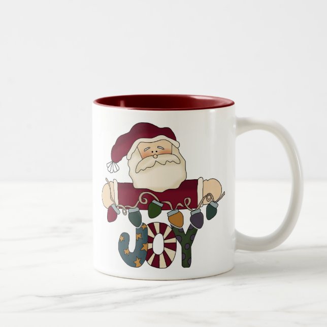Caneca De Café Em Dois Tons Papais noeis Joy (Direita)