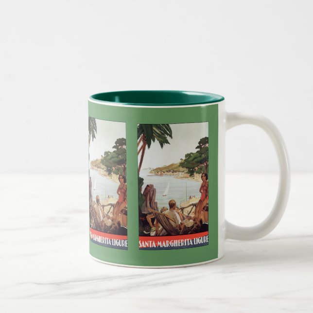 Caneca De Café Em Dois Tons Papais noeis Margherita Ligure (Direita)