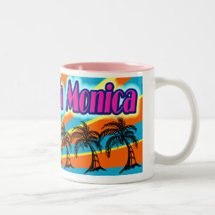 Caneca De Café Em Dois Tons Papais noeis Mônica 5 Palm Trees Mug Cup