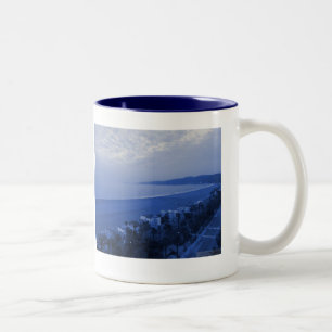 CANECA DE CAFÉ EM DOIS TONS PAPAIS NOEIS MONICA BLUE MUG