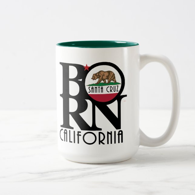 Caneca De Café Em Dois Tons Papais noeis nasceres Cruz 15oz (Direita)