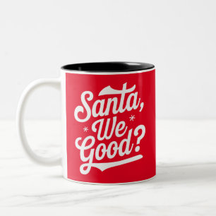 Caneca De Café Em Dois Tons Papais noeis Que Estamos Bem? Presente De Natal Pa