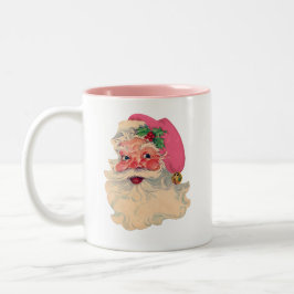 Caneca De Café Em Dois Tons Papais noeis rosa
