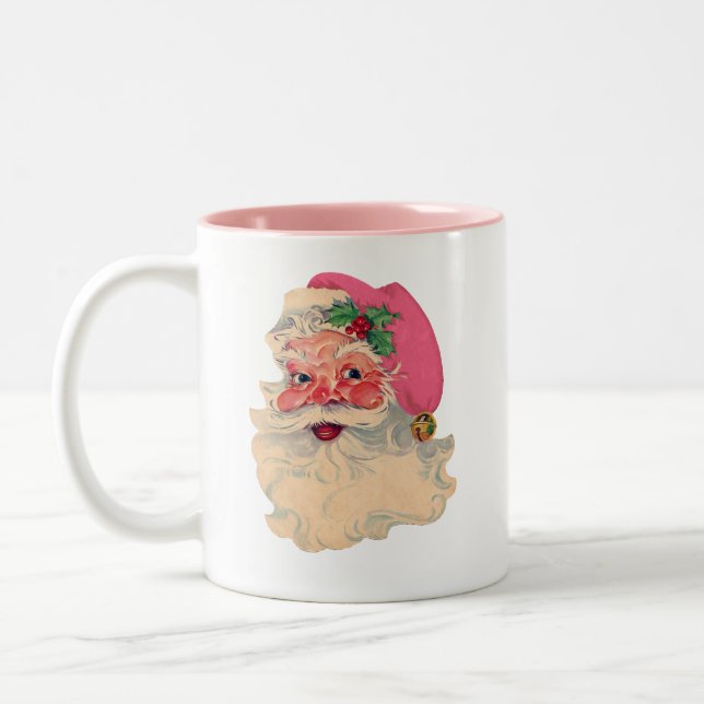 Caneca De Café Em Dois Tons Papais noeis rosa (Esquerda)
