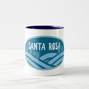 Caneca De Café Em Dois Tons Papais noeis Rosa California ao ar livre