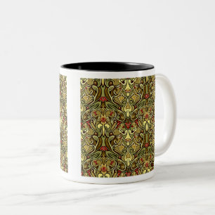 Caneca De Café Em Dois Tons Papel de parede, 11 oz, Art Nouveau