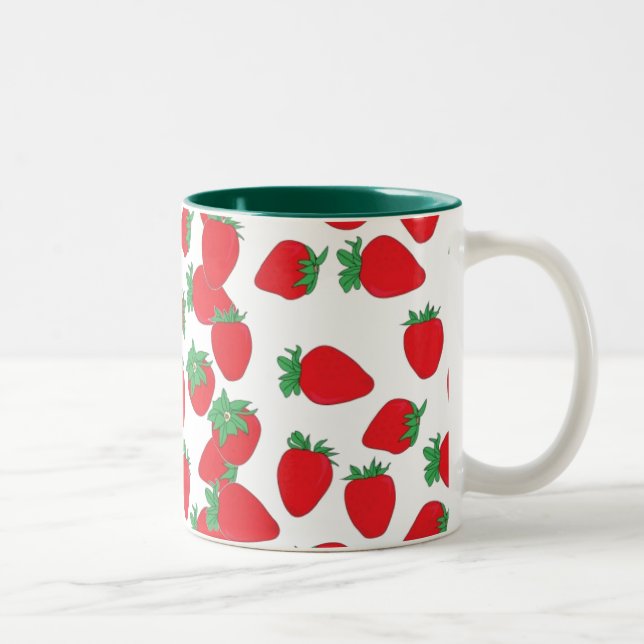Caneca De Café Em Dois Tons Papel de parede da morango (Direita)
