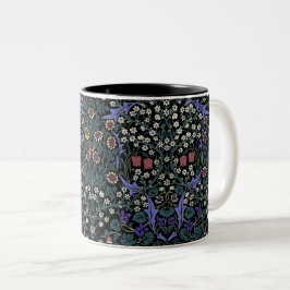 Caneca De Café Em Dois Tons Papel de parede vitoriano William Morris Blackthor