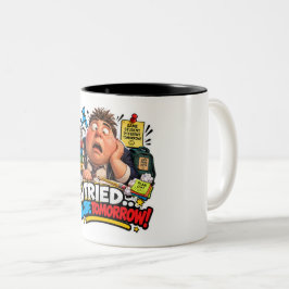 Caneca De Café Em Dois Tons Papel de Presente Desenho Animado de Estudante Son