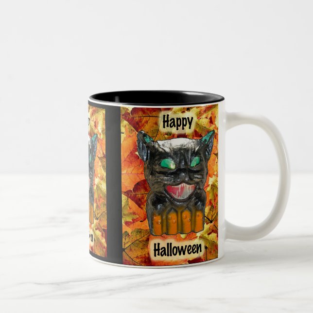 Caneca De Café Em Dois Tons Papier Mache Halloween - Mug (Direita)