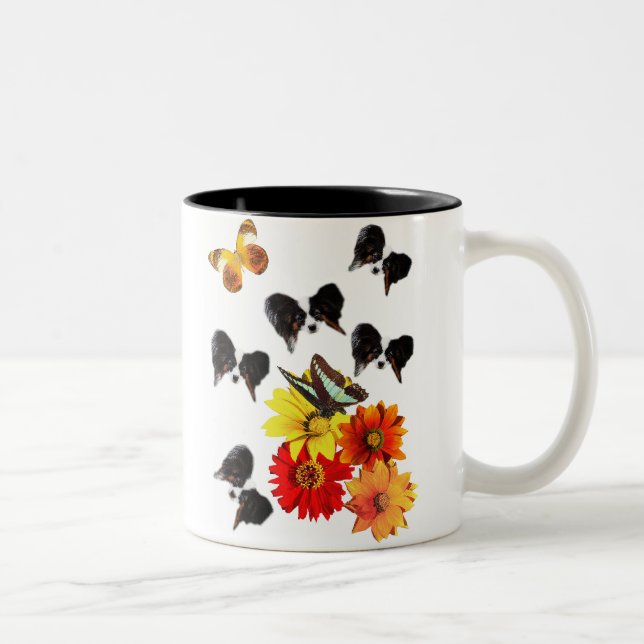 Caneca De Café Em Dois Tons Papillon Lovers Gifts (Direita)
