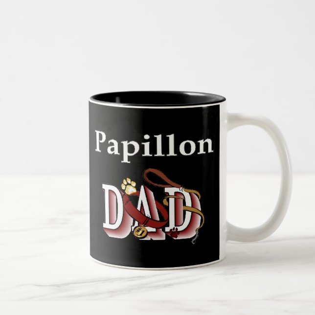 Caneca De Café Em Dois Tons Papillon Pai Mug (Direita)