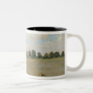 Caneca De Café Em Dois Tons Papoilas selvagens de Claude Monet , perto de