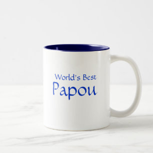 Caneca De Café Em Dois Tons Papou, mundo melhor